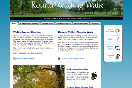 Round Reading Walk website designed by Steven Malley